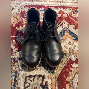 Danner Black Leather Chukka Boots with Lace-Up Design